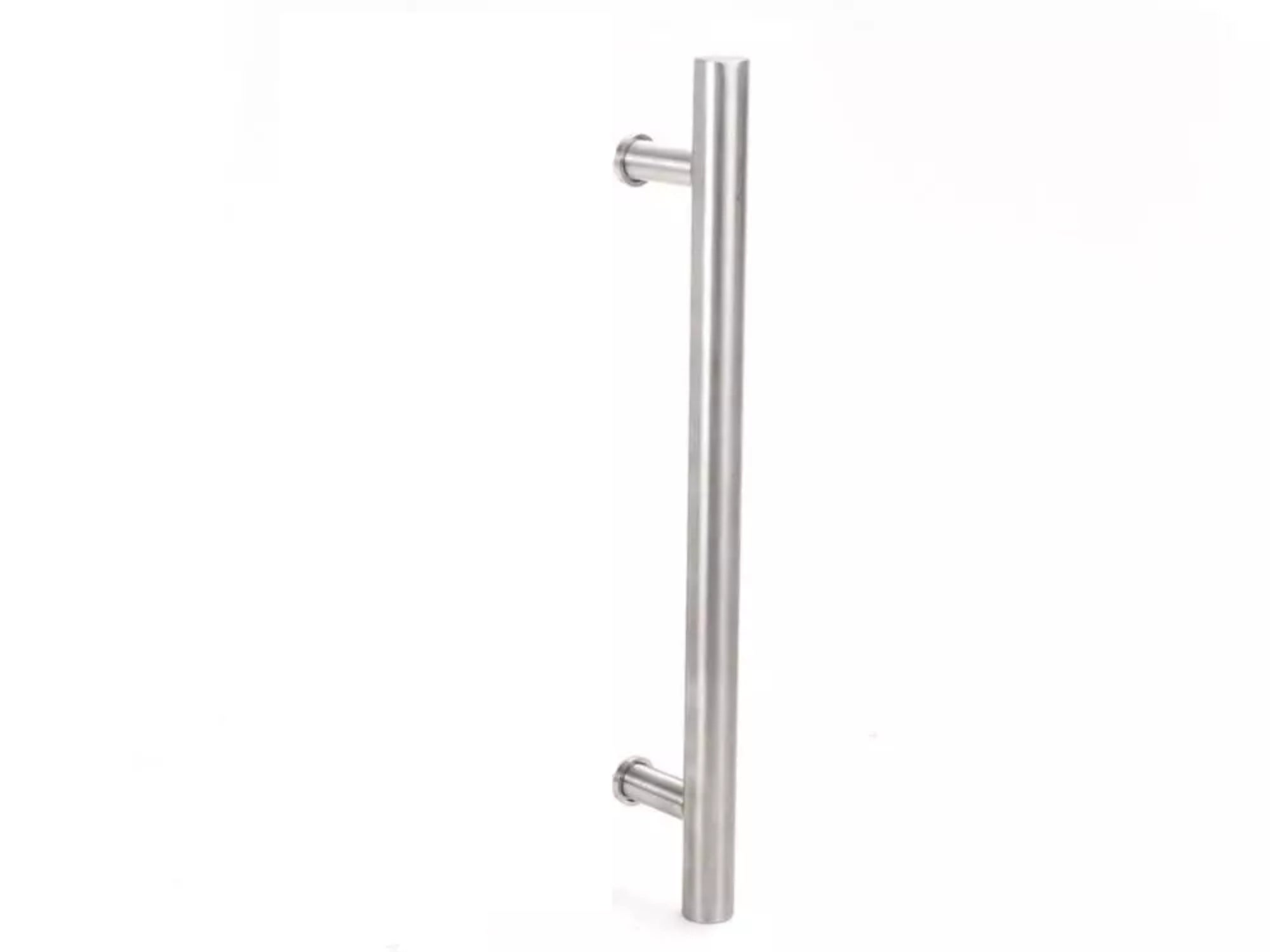 1 tirador fijo de puerta de acero inoxidable cromado brillo