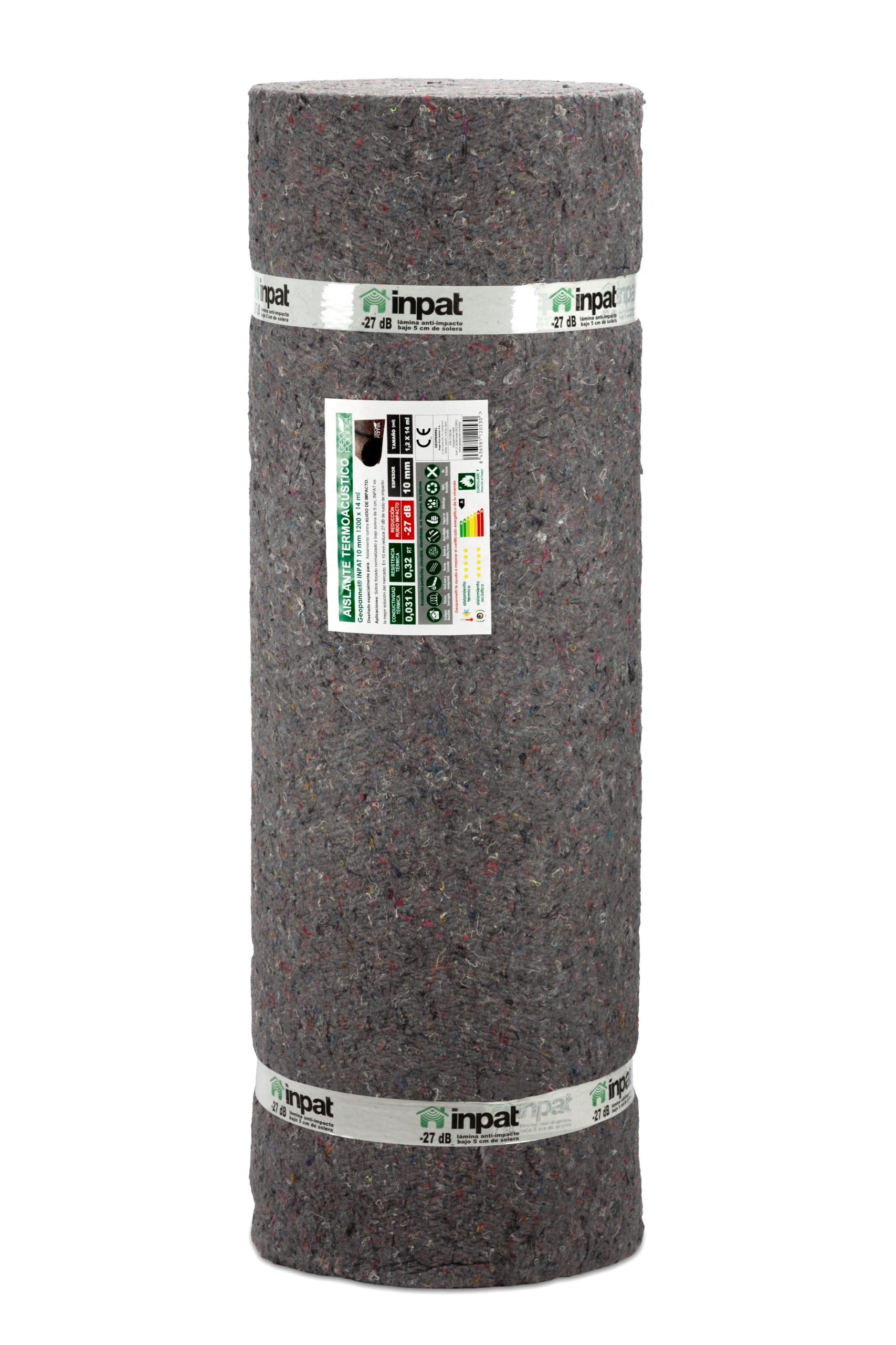 1 ud rollo Algodón GEOPANNEL GEOPAN INPAT Espesor 10mm 1x1m R=0,32