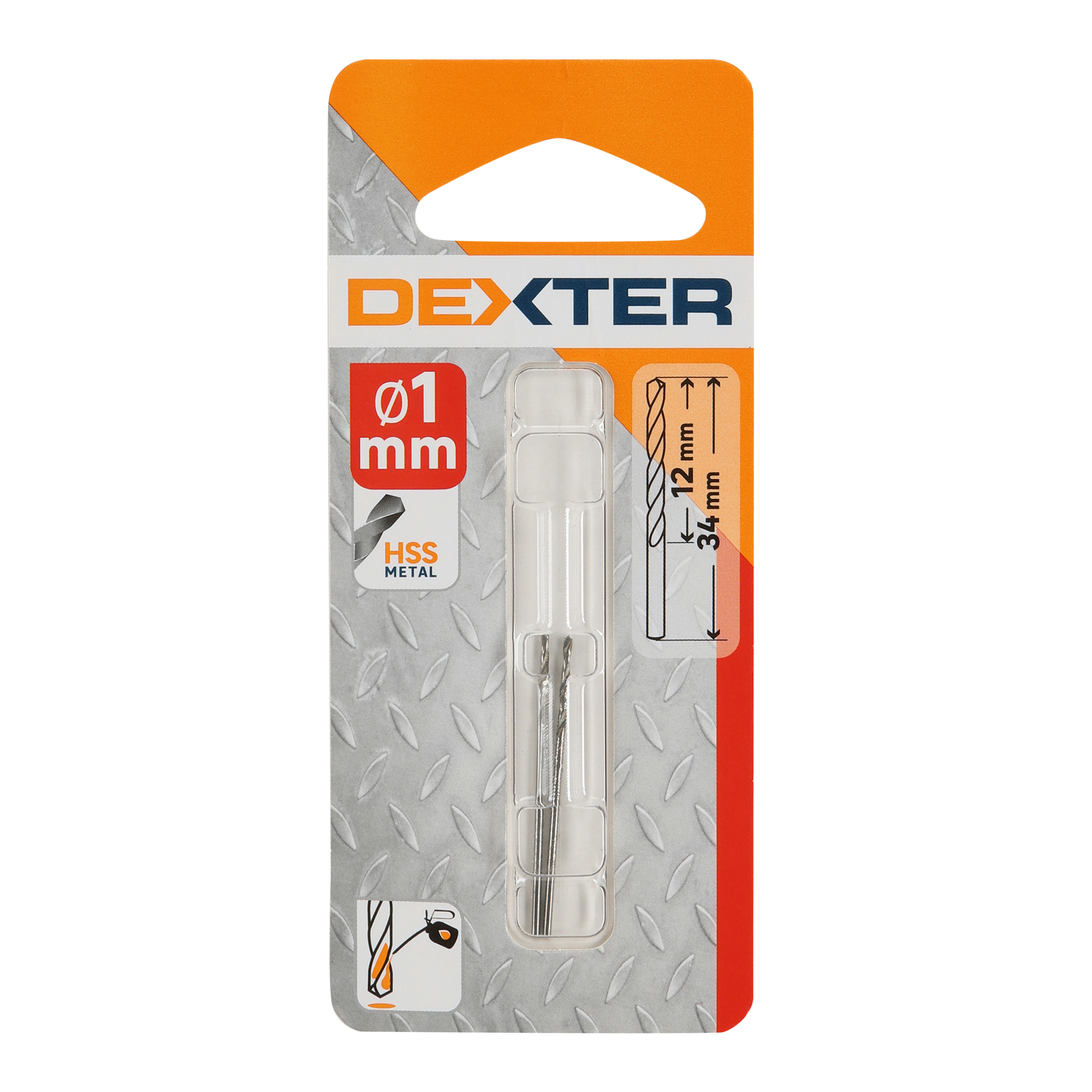 2 Broca para metal ø 1 x L. 34 mm DEXTER PRO