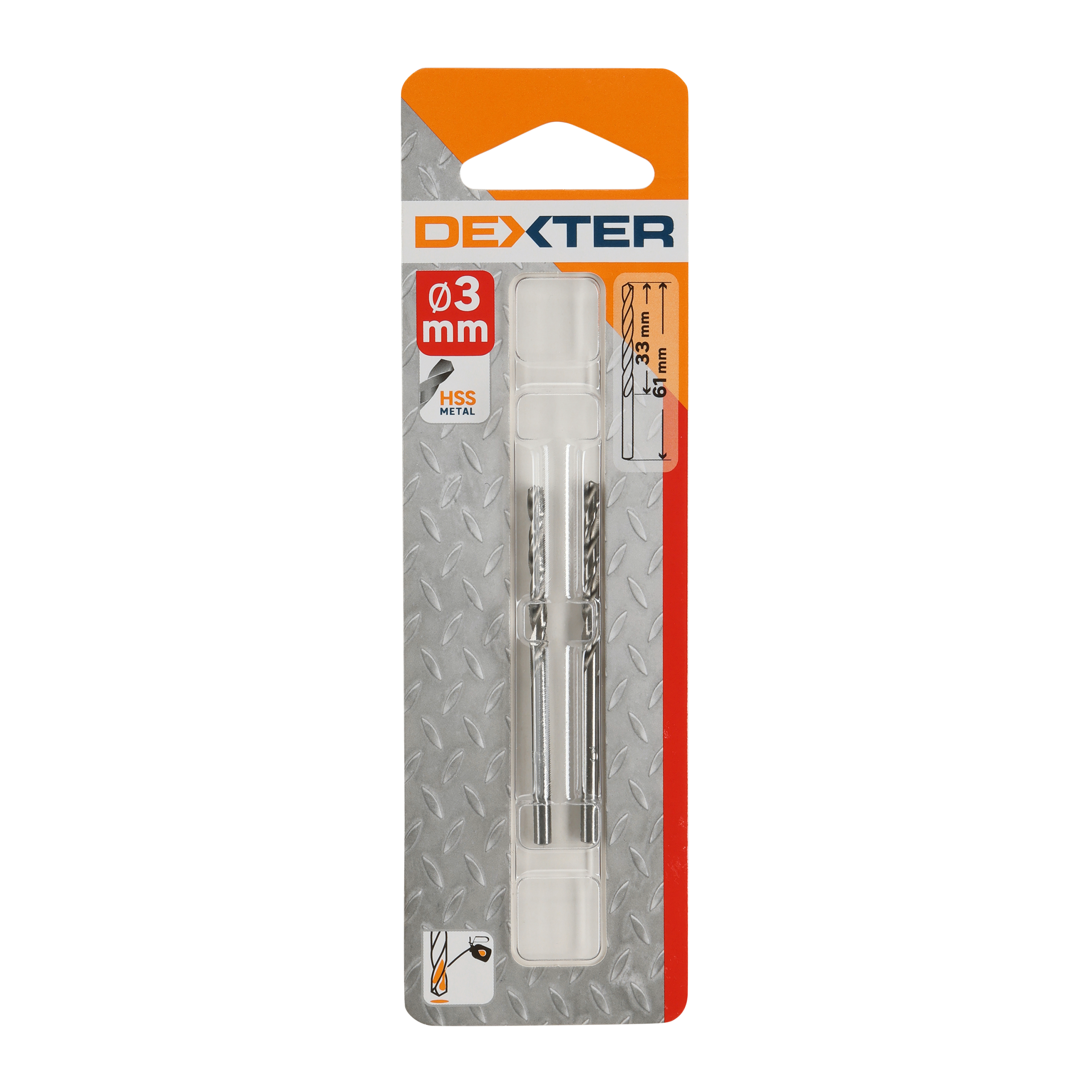 2 Broca para metal ø 3 x L. 61 mm DEXTER