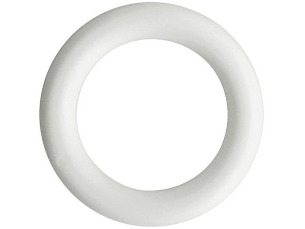 10 Anillas para barra de cortina 20 mm redondas polipropileno INSPIRE blanco mate en bruto 10 Anillas para barra de cortina 20 mm redondas polipropileno INSPIRE blanco mate en bruto