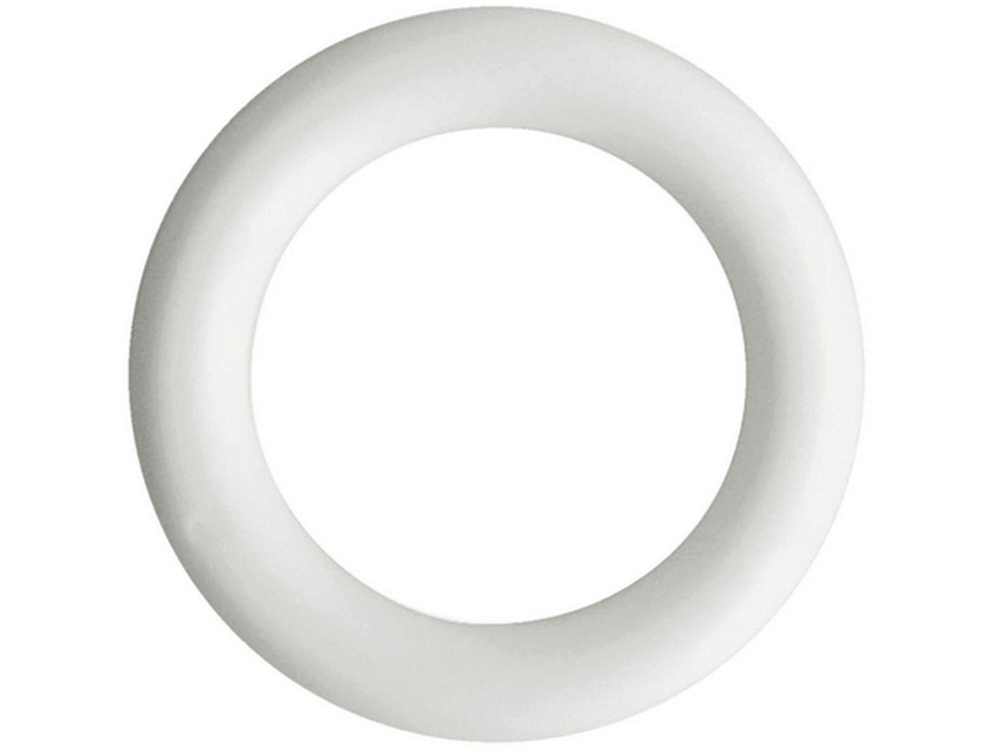 10 Anillas para barra de cortina 20 mm redondas polipropileno INSPIRE blanco mate en bruto