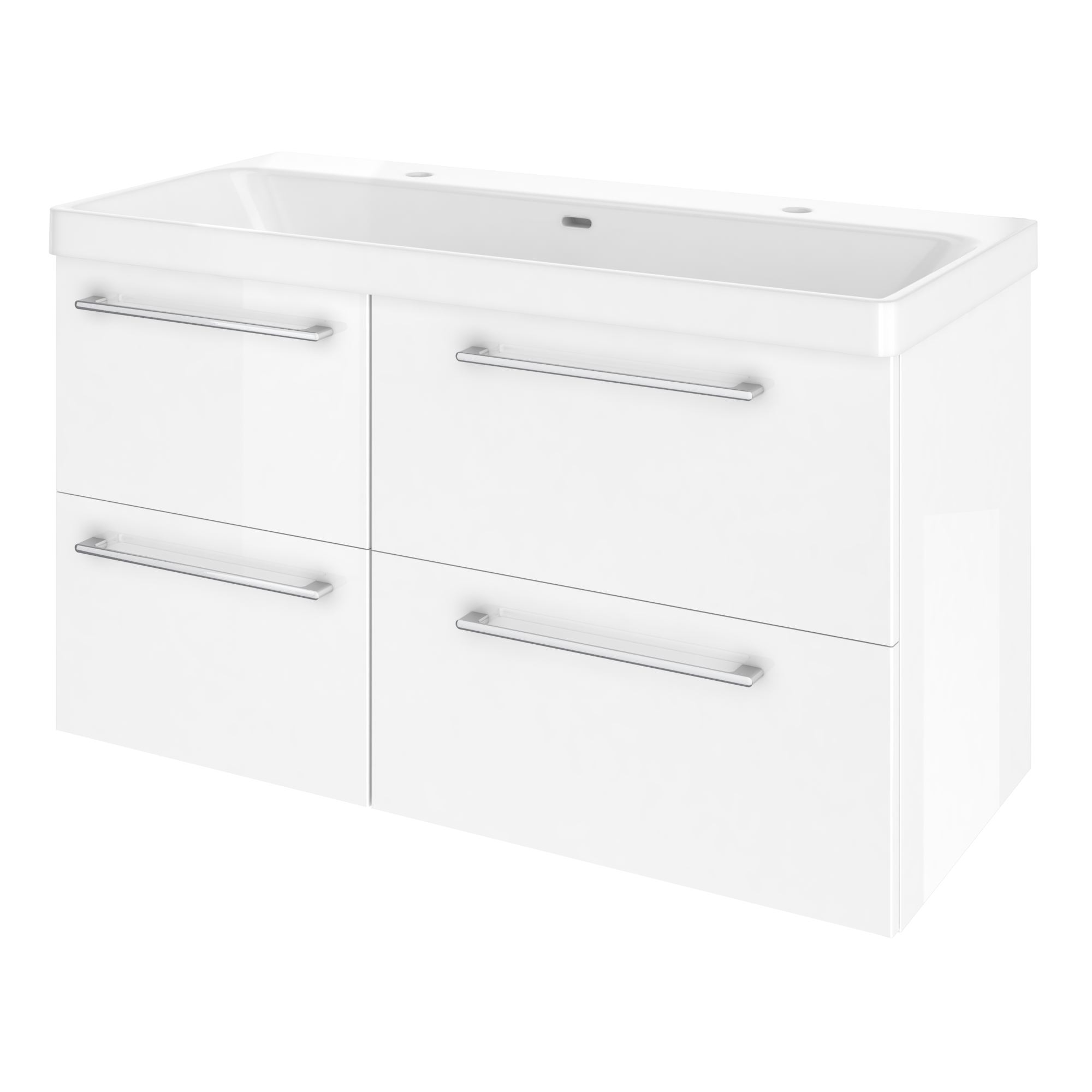 2 cajones blanco de 45x28.5x46cm