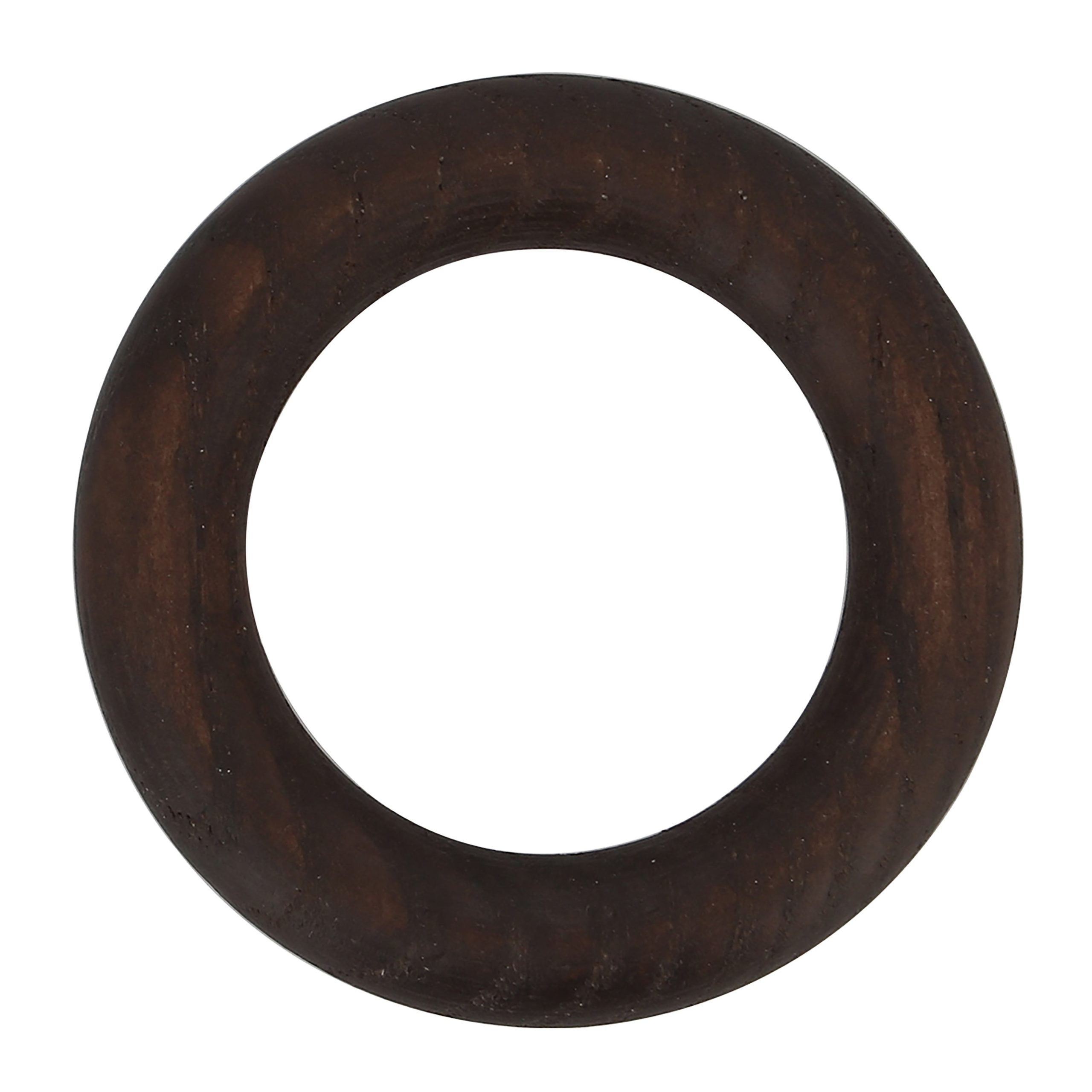 10 Anillas para barra de cortina diámetro 28 mm redondas madera MOBOIS nogal mate arenado pintado