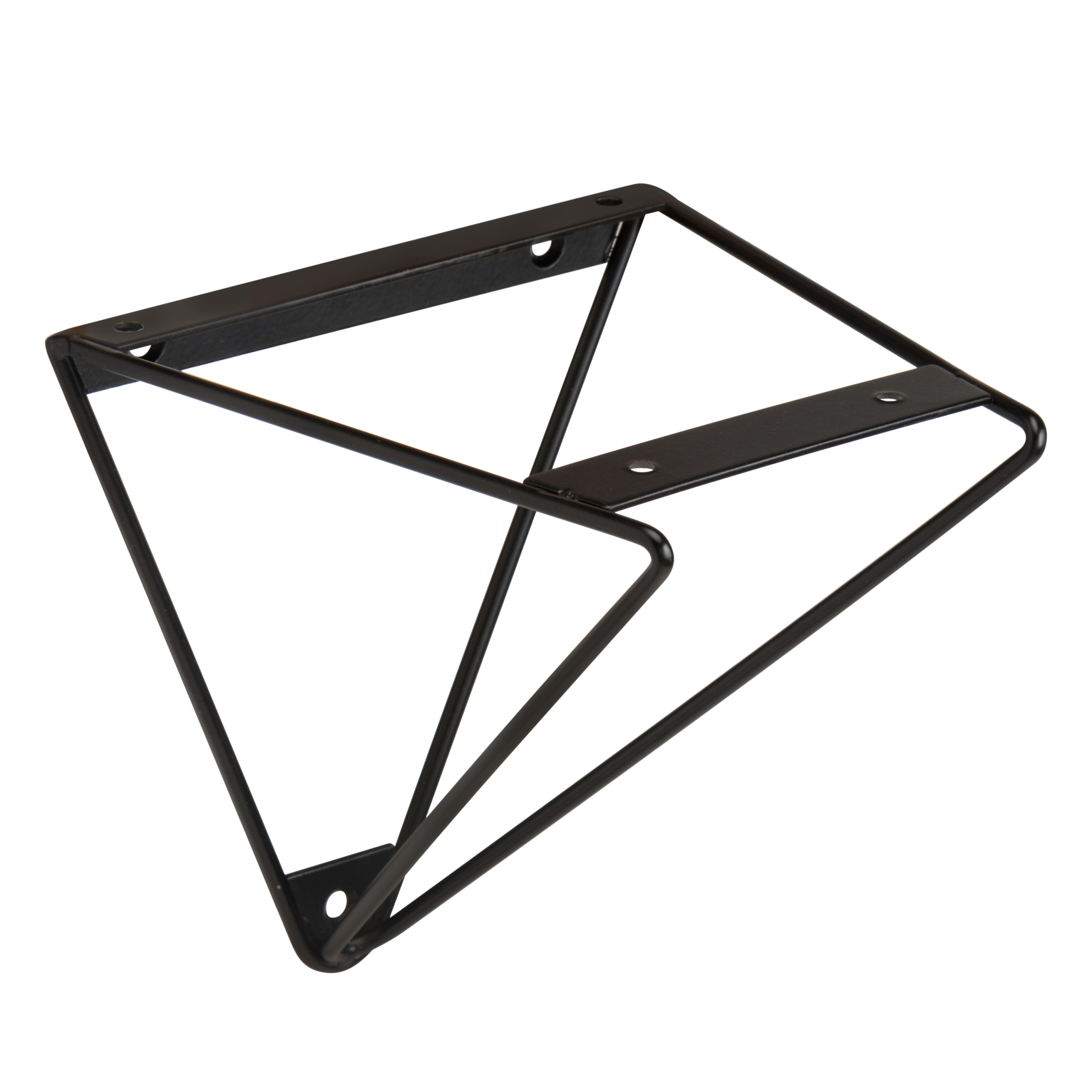 2 escuadras para baldas Spaceo Pyramid de acero negro Alt. 18 mm, carga máxima 15 kg