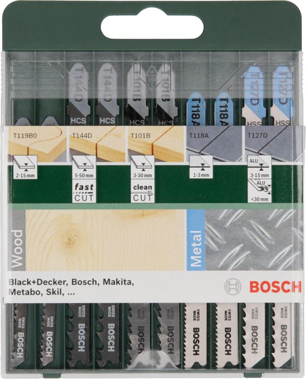 10 Hoja de sierra calar ,vástago en T, multimaterial de 150 mm BOSCH 10 Hoja de sierra calar ,vástago en T, multimaterial de 150 mm BOSCH