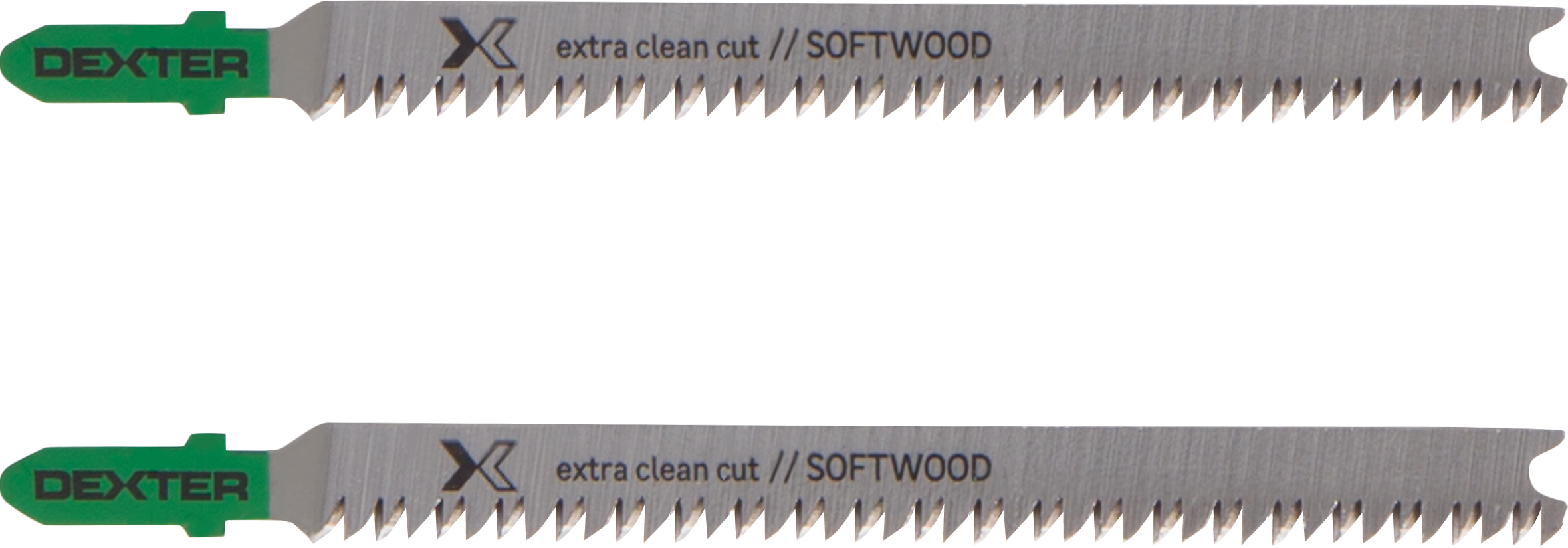 2 Hoja de sierra calar ,vástago en T, madera ,corte fino de 117 mm DEXTER