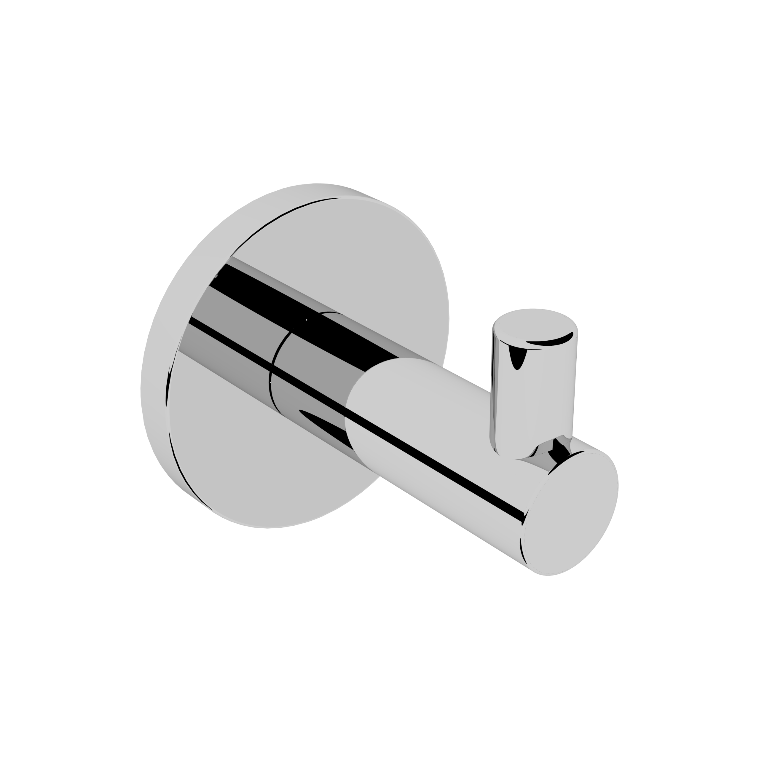 1 percha/colgador adhesivo de baño Nora gris pintado