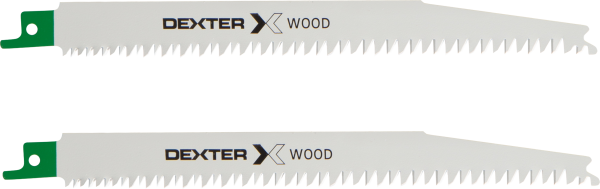 2 Hojas de sierra sable DEXTER para cortar madera c. rapido 150 2 Hojas de sierra sable DEXTER para cortar madera c. rapido 150
