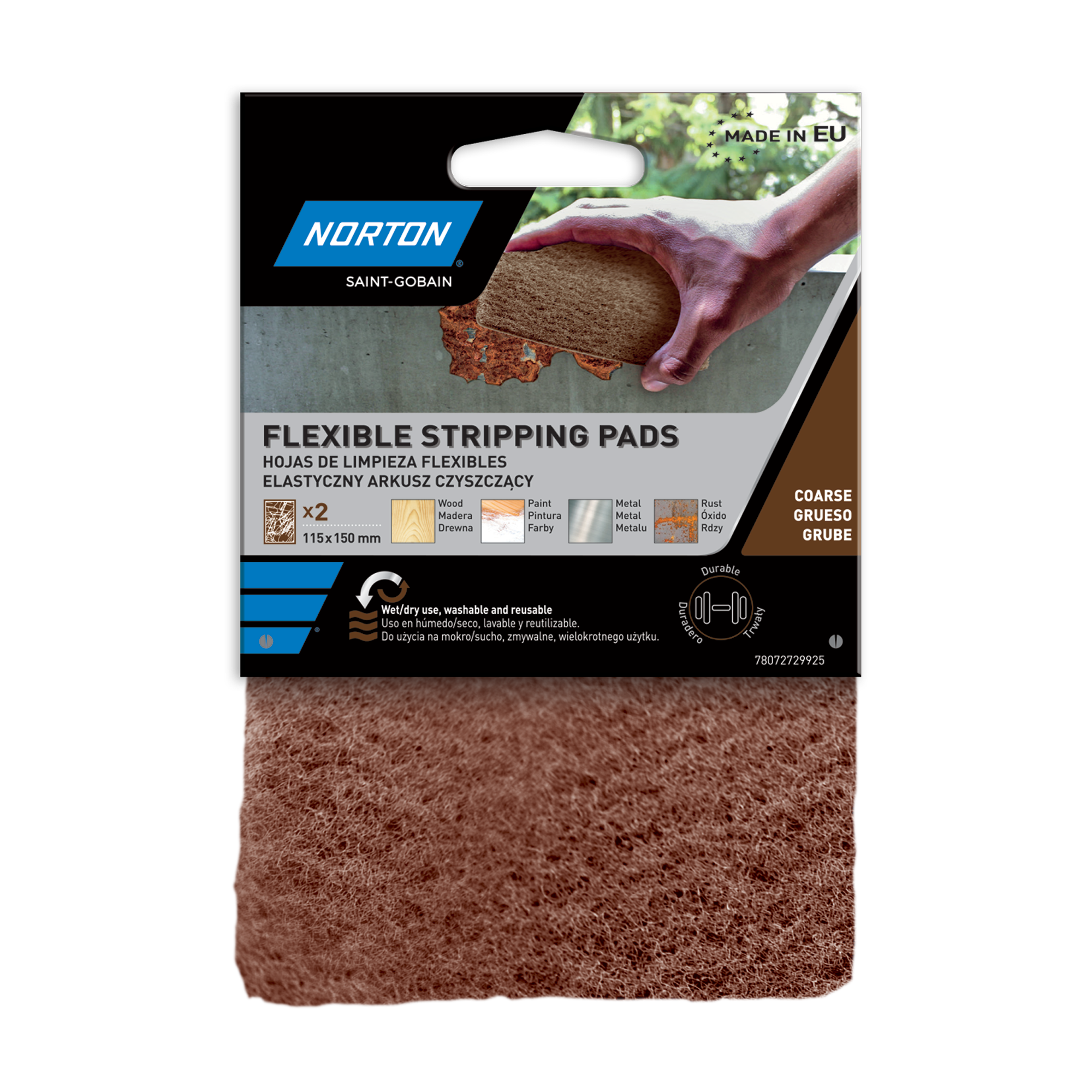 2 Hojas decapado FLEX 115x150 F2302 NORTON