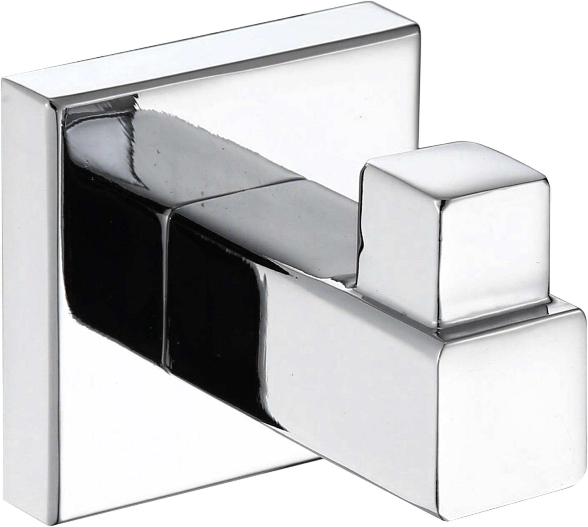 1 percha/colgador adhesivo de baño Quaddro gris cromado
