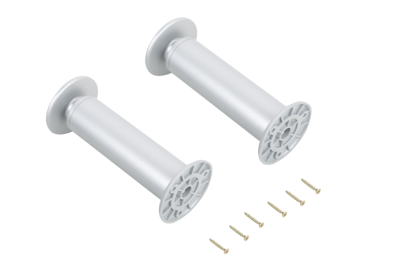 2 patas regulables de aluminio para mueble hasta 15.5 cm 2 patas regulables de aluminio para mueble hasta 15.5 cm