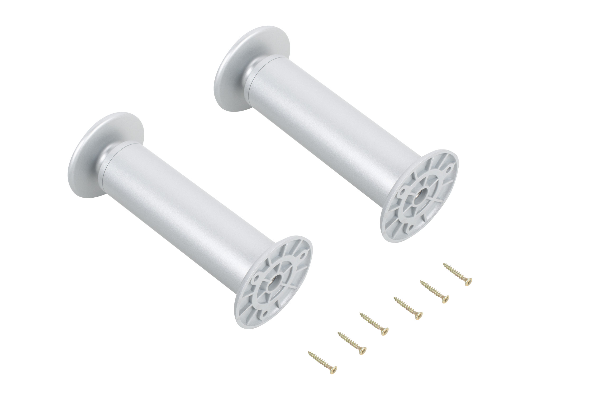 2 patas regulables de aluminio para mueble hasta 15.5 cm
