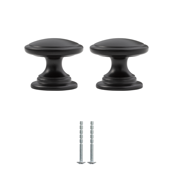 2 Pomo de mueble INSPIRE negro, d. 30 2 Pomo de mueble INSPIRE negro, d. 30