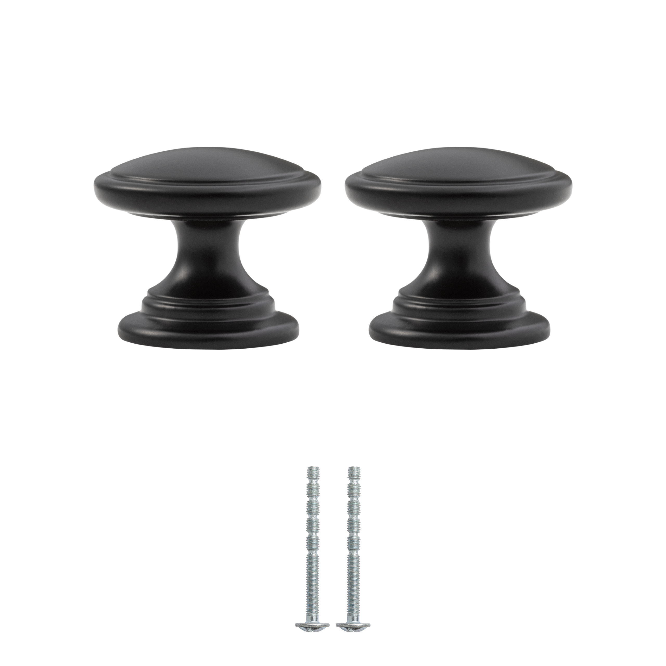 2 Pomo de mueble INSPIRE negro, d. 30