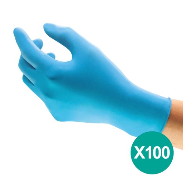 100 Guantes Desechables de Nitrilo, Protección Mecánica y Quimica, Resistencia y Destreza, Sin Látex, Azul, M, Ansell TouchNTuff 92-670 100 Guantes Desechables de Nitrilo, Protección Mecánica y Quimica, Resistencia y Destreza, Sin Látex, Azul, M, Ansell TouchNTuff 92-670