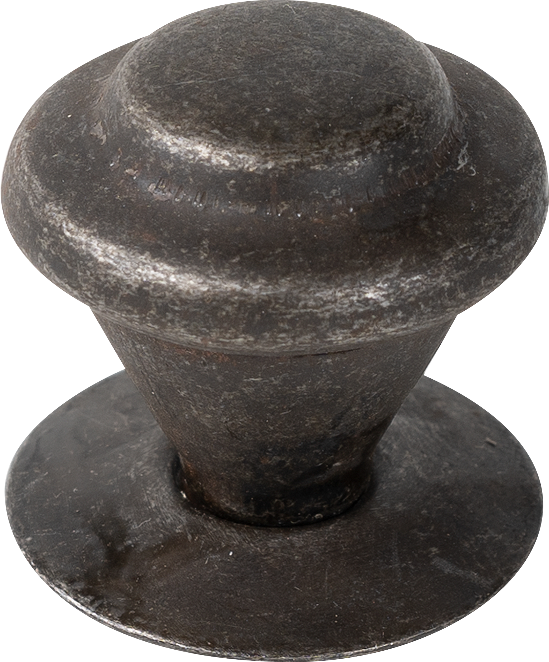 2 Pomo de mueble redondo hierro negro ø 32 mm