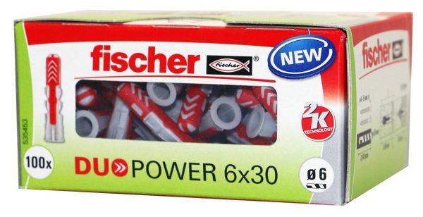 100 tacos multimaterial FISCHER DUOPOWER, ø 6 x L. 30 mm 100 tacos multimaterial FISCHER DUOPOWER, ø 6 x L. 30 mm