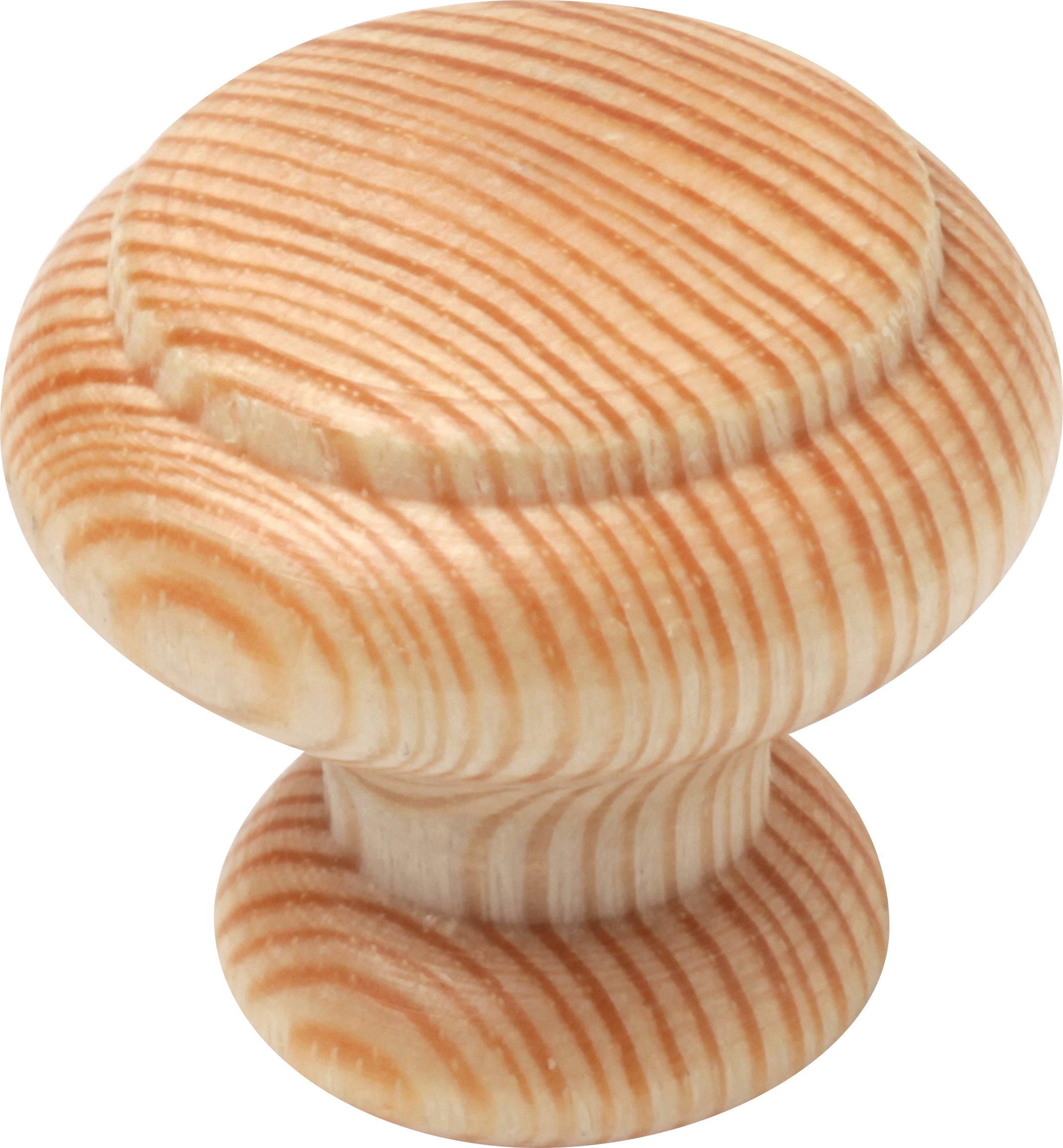 2 Pomos circulo D35mm madera pino barnizado