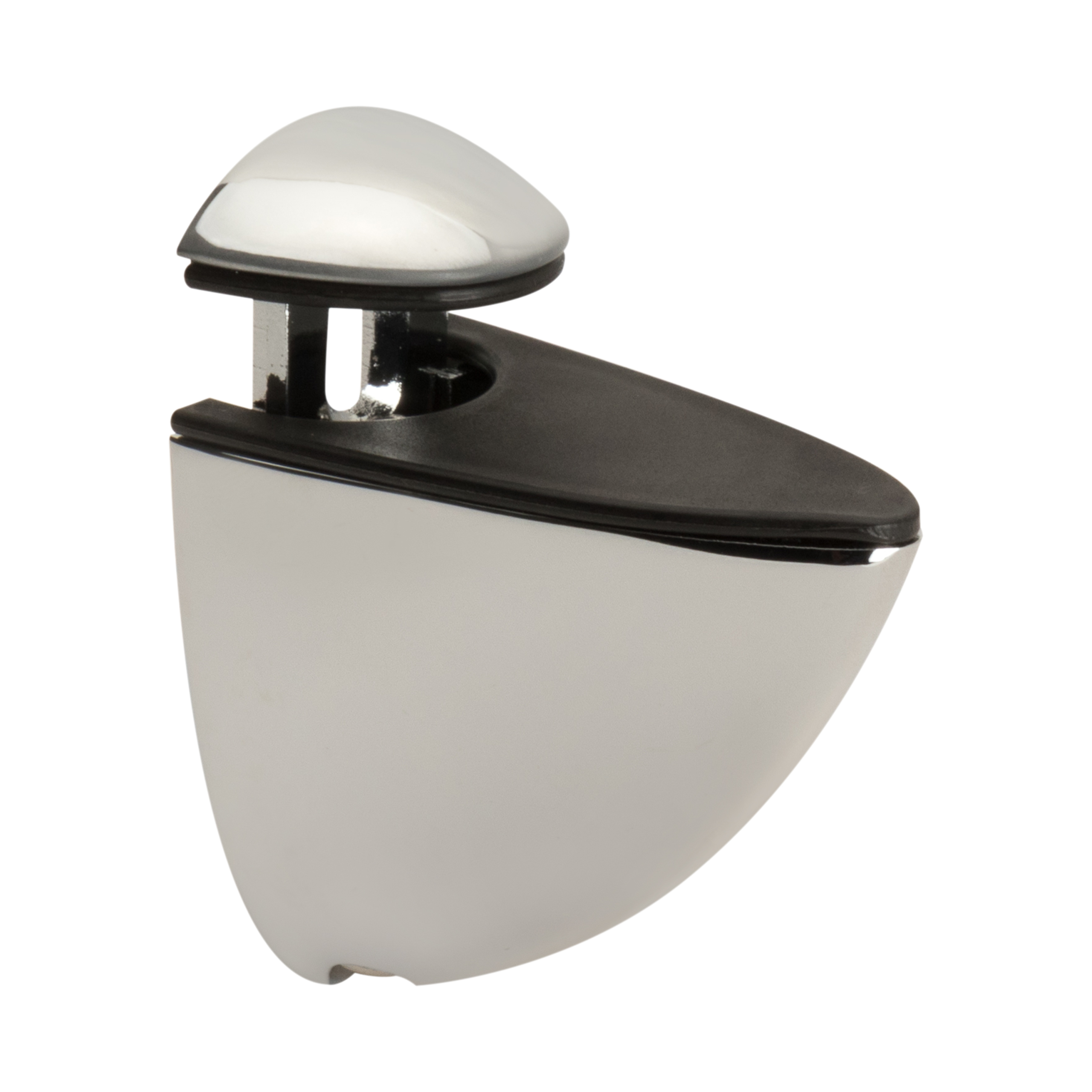 2 soporte clip para balda de cristal cromado, anchura balda 3 -6 mm