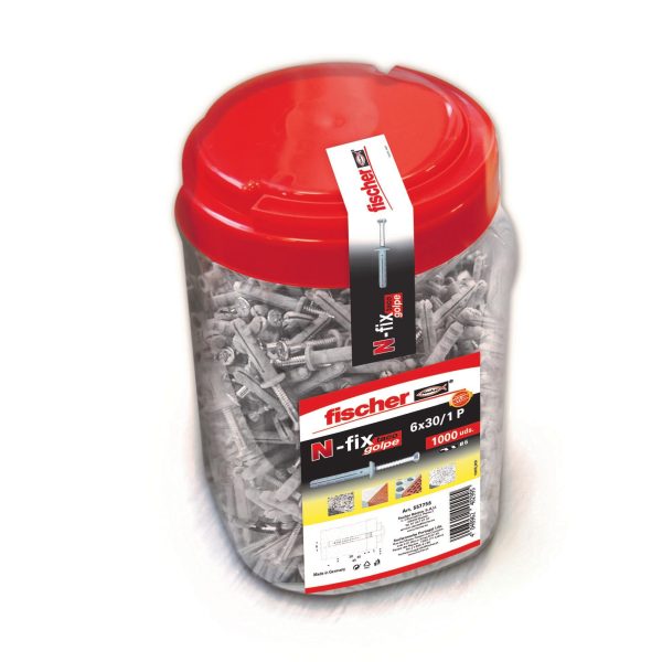 1000 tacos multimaterial FISCHER, ø 6 x L. 30 mm 1000 tacos multimaterial FISCHER, ø 6 x L. 30 mm