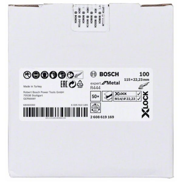 Ø 115mm X-Lock Fibra Rueda de molienda 100 R444 Experto para metal | 1 pieza