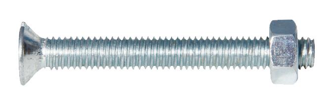 12 Tornillo de métrica cabeza plana avellanada ranurada de acero , Ø 4 x L.20 mm