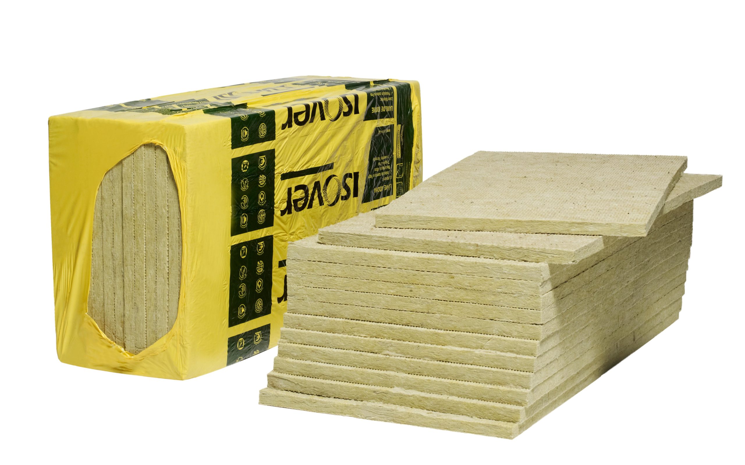 12 uds de paneles Lana de roca ISOVER GEOWALL 37 Espesor 40mm 1.35x0.6m R=1,09