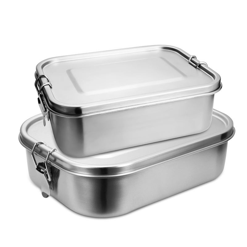 1200 + 1400 ml de lonchera lonchera cajas de almuerzo de acero inoxidable maternal sin BPA