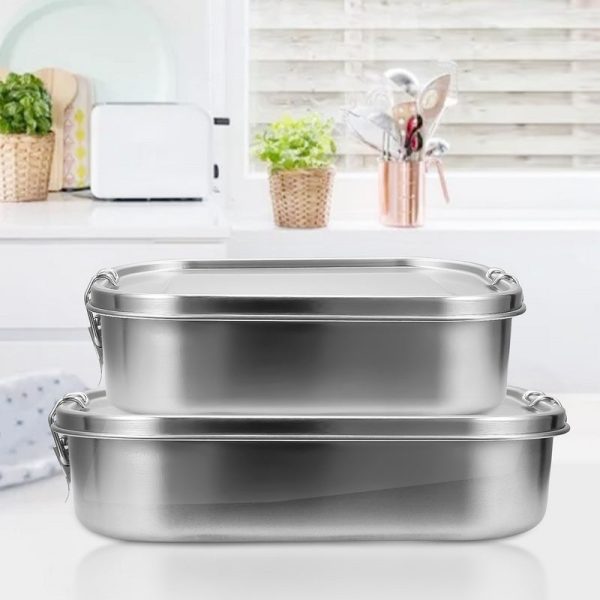 1200+1400 ml de lonchera Metal Lunch Box Thermo-Container en acero inoxidable sin BPA 1200+1400 ml de lonchera Metal Lunch Box Thermo-Container en acero inoxidable sin BPA