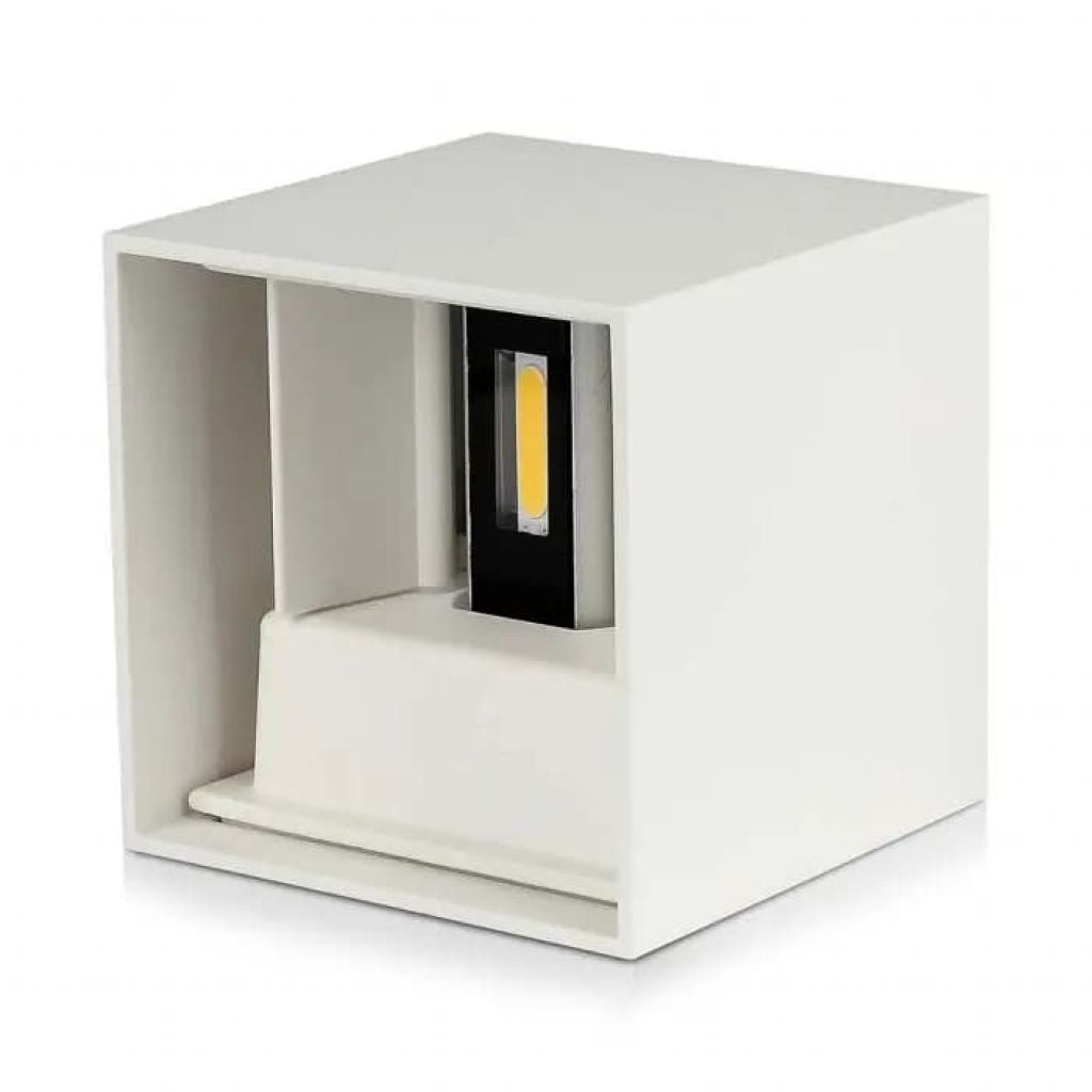 12W 120LM/W Aplique LED Cuadrado Color Blanco Satinado Haz de Luz Ajustable 4000K IP65