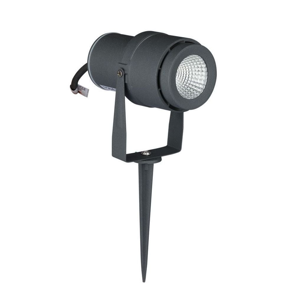 12W LED Foco de jardàn con clavija Color Gris 3000K IP65