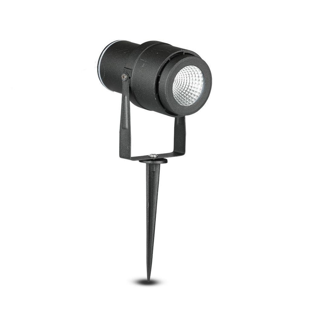 12W LED Foco de jardàn con clavija Color Negro 3000K IP65