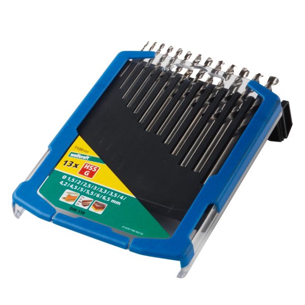 13 Broca para metal ø 1,5/2/2,5/3/3,3/3,5/4/4,2/4,5/5/5,5/6/6,5 mm WOLFCRAFT 13 Broca para metal ø 1,5/2/2,5/3/3,3/3,5/4/4,2/4,5/5/5,5/6/6,5 mm WOLFCRAFT