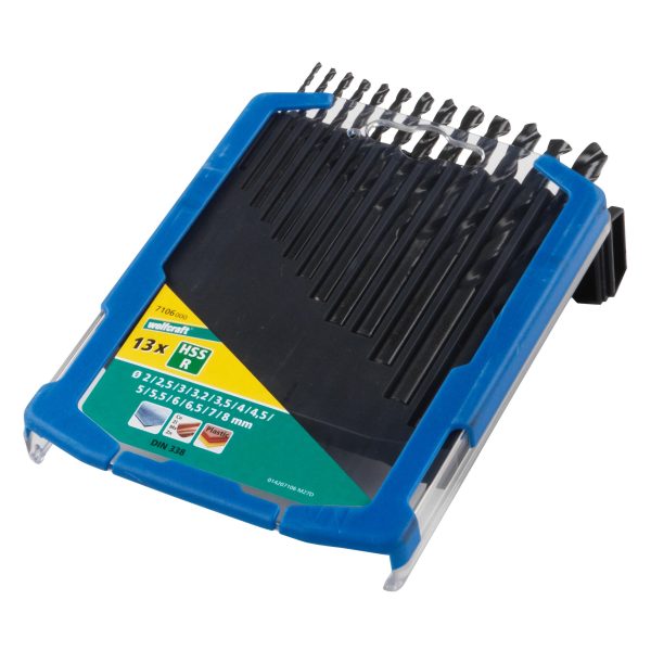 13 Broca para metal cilind ø 2/2,5/3/3,2/3,5/4/4,5/5/5,5/6/6,5/7/8 mm WOLFCRAFT 13 Broca para metal cilind ø 2/2,5/3/3,2/3,5/4/4,5/5/5,5/6/6,5/7/8 mm WOLFCRAFT