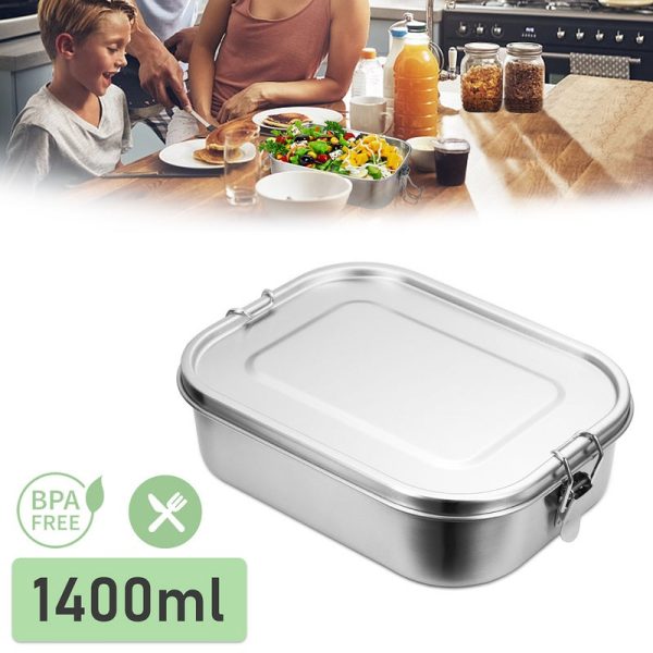 1400 ml de lonchera Metal Lunch Box Thermo-Container en acero inoxidable sin BPA 1400 ml de lonchera Metal Lunch Box Thermo-Container en acero inoxidable sin BPA