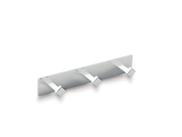 1 percha/colgador adhesivo de baño gris cromado