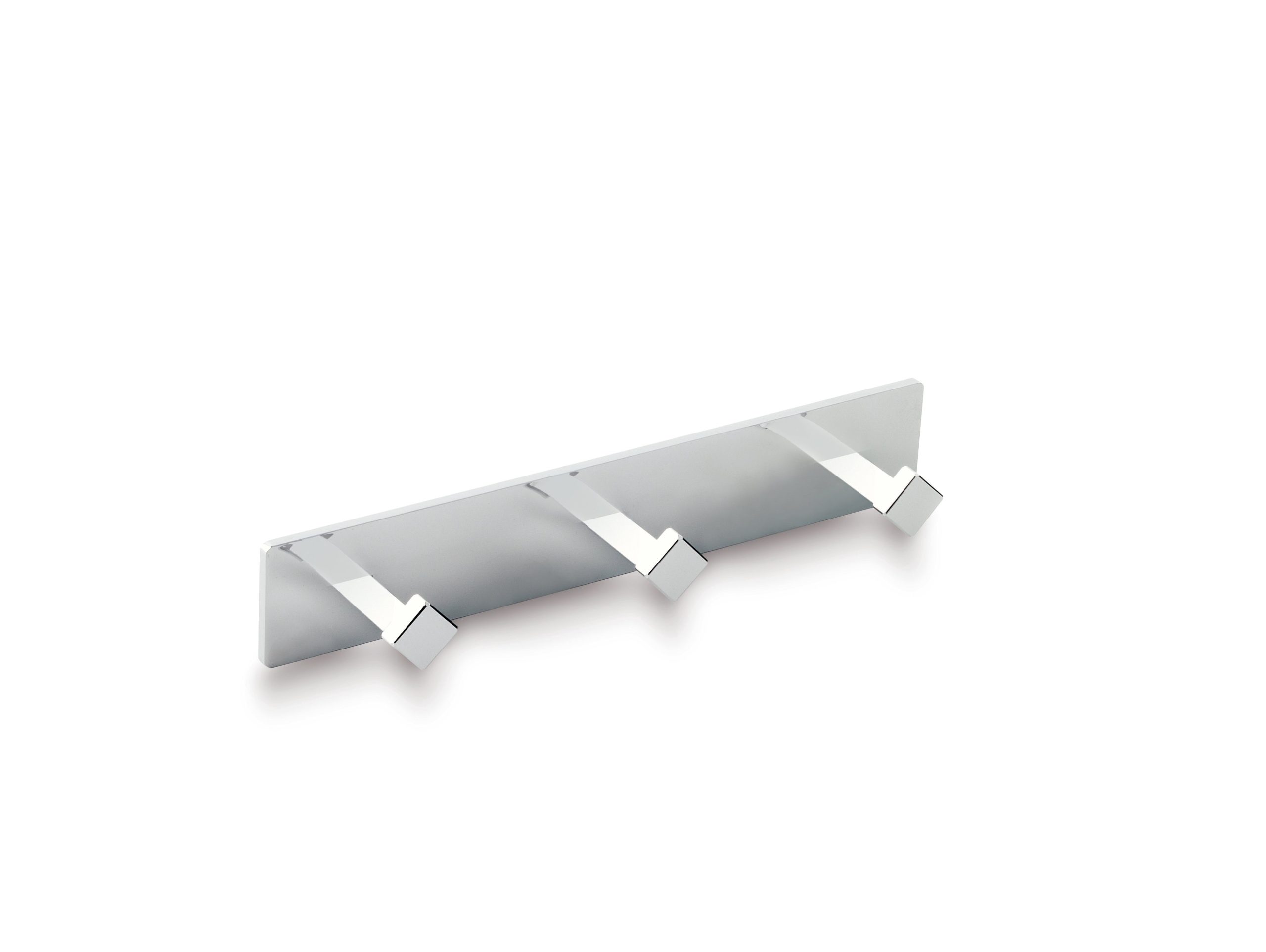 1 percha/colgador adhesivo de baño gris cromado