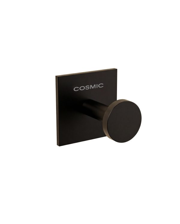 1 percha/colgador adhesivo de baño Link negro de latón 1 percha/colgador adhesivo de baño Link negro de latón