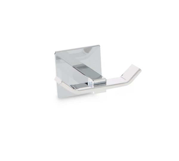 1 percha/colgador adhesivo de baño Lucca gris cromado 1 percha/colgador adhesivo de baño Lucca gris cromado