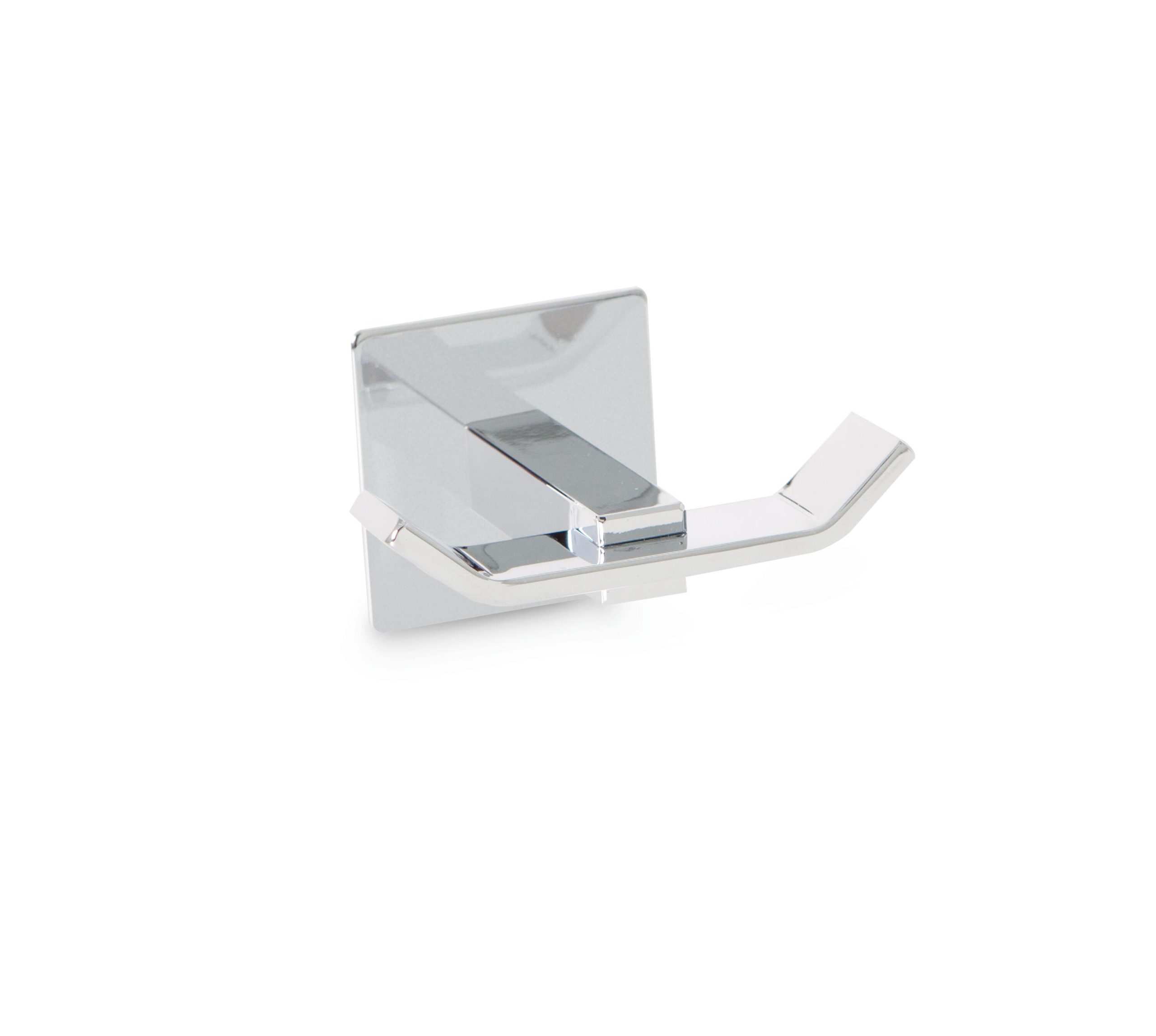 1 percha/colgador adhesivo de baño Lucca gris cromado
