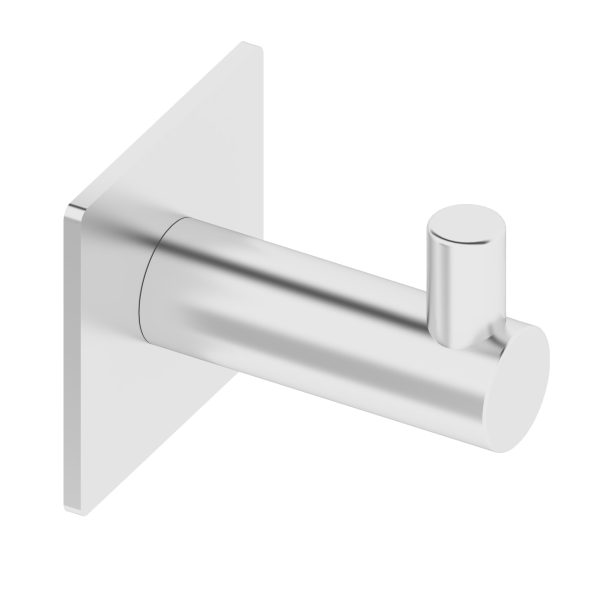 1 percha/colgador adhesivo de baño Matera gris cromado 1 percha/colgador adhesivo de baño Matera gris cromado
