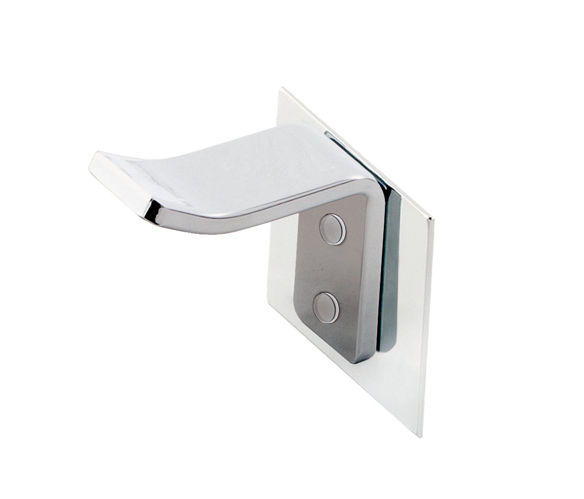 1 percha/colgador adhesivo de baño Nápoles gris cromado