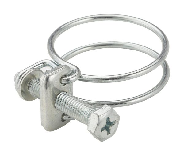 2 Abrazaderas de Sujeción de Acero 2 Hilos Diámetro 24-28mm AROZ 2 Abrazaderas de Sujeción de Acero 2 Hilos Diámetro 24-28mm AROZ
