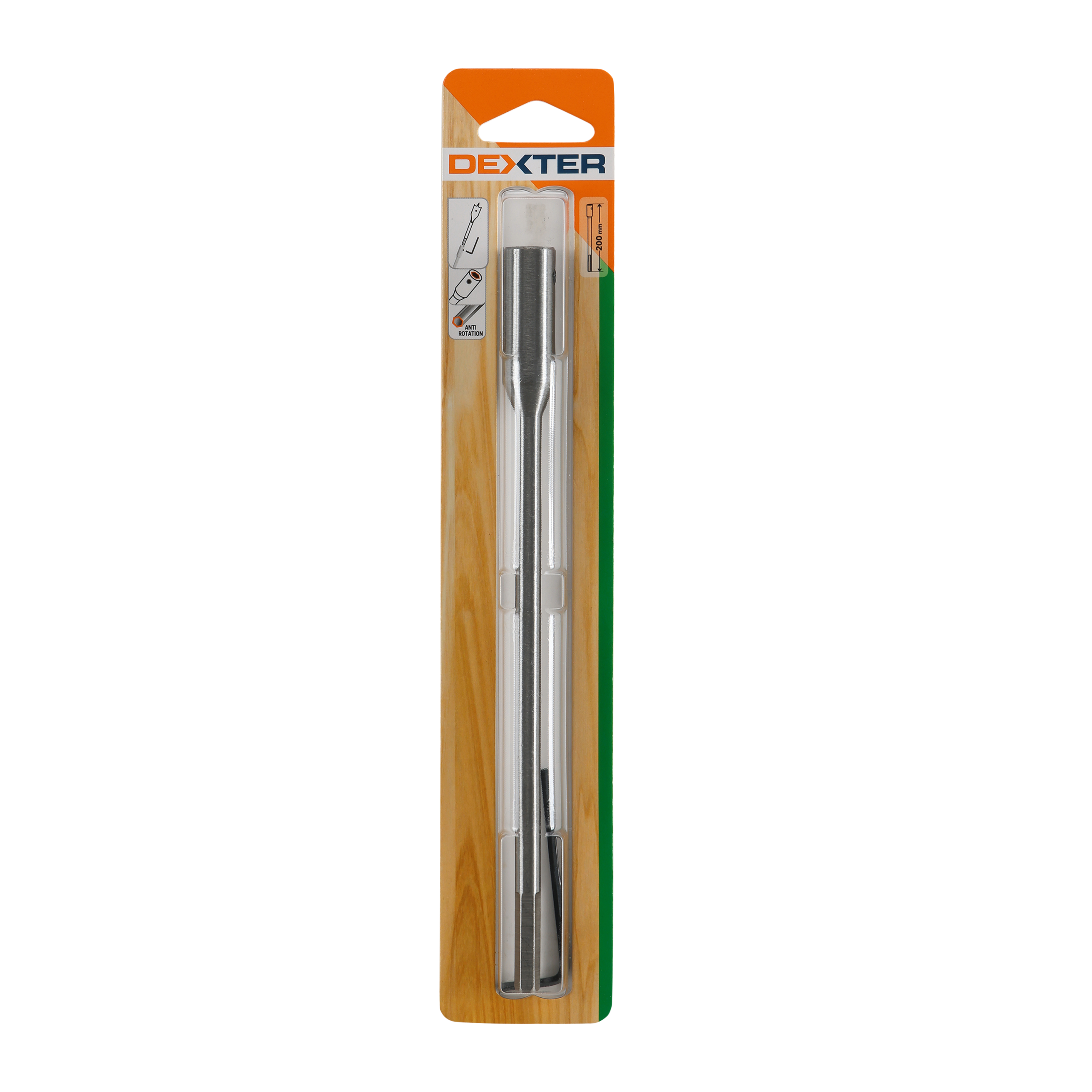 1 alargador Broca madera 200mm DEXTER