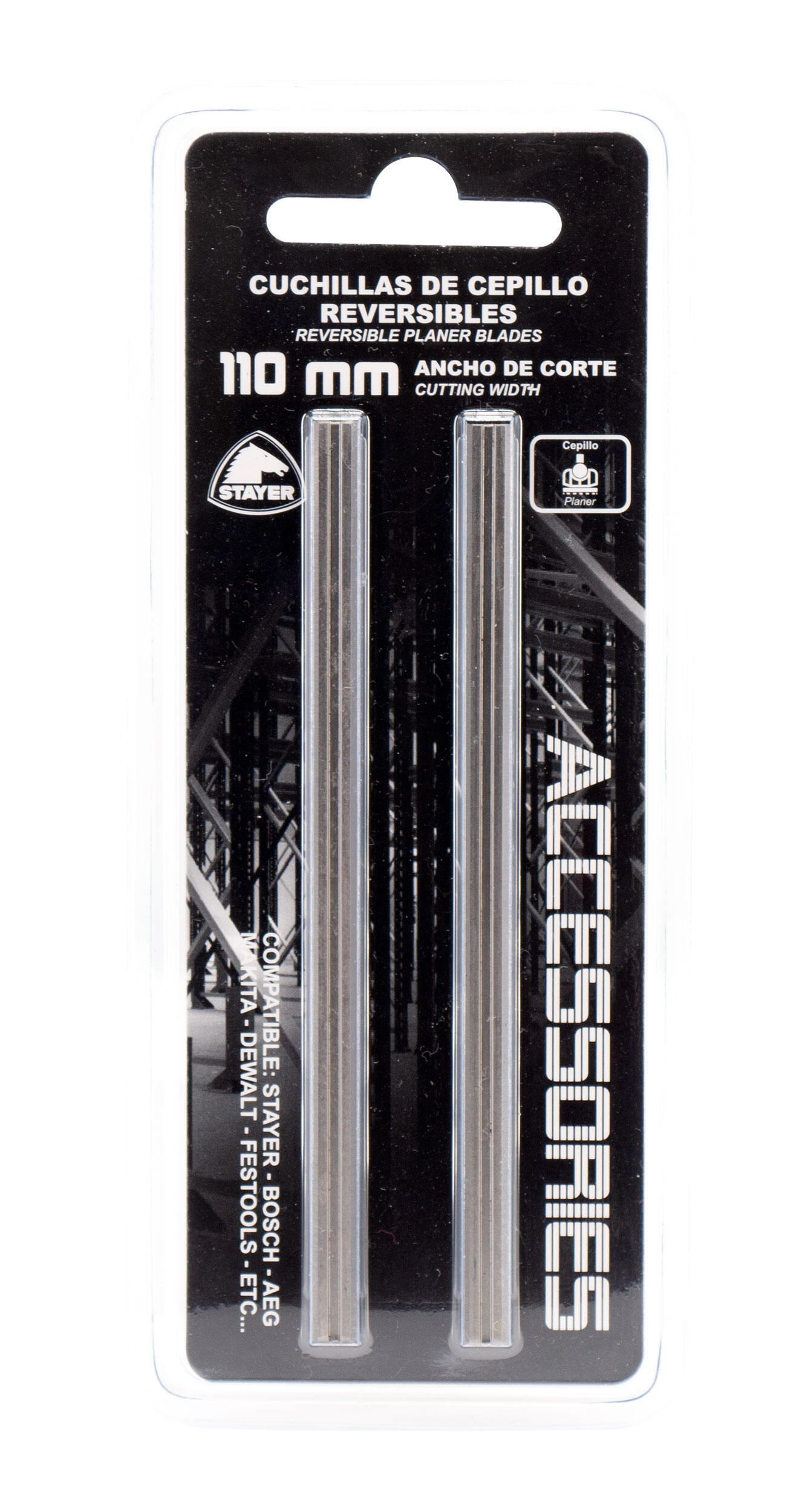 2 CUCHILLAS STAYER CEPILLO 110MM