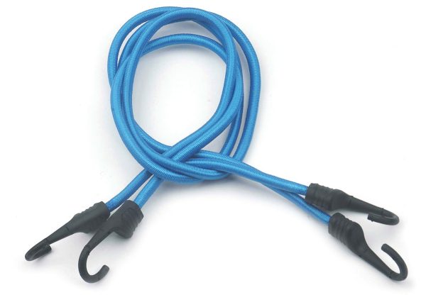 2 Cuerda elástica con gancho de caucho vulcanizado de 9 mm de ø y 1.2 m de longitud 2 Cuerda elástica con gancho de caucho vulcanizado de 9 mm de ø y 1.2 m de longitud