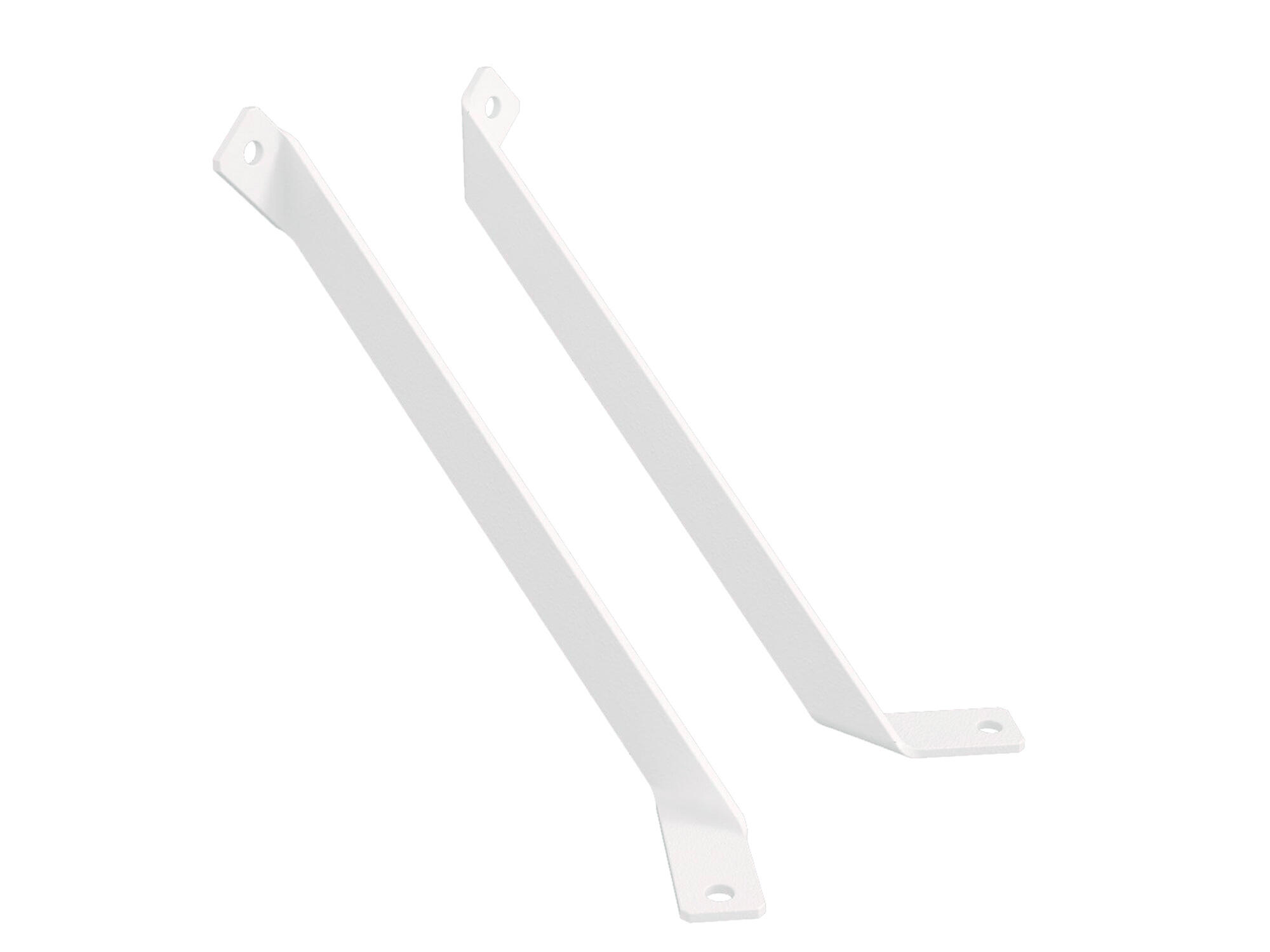 2 Escuadras decorativas de hierro color blanco