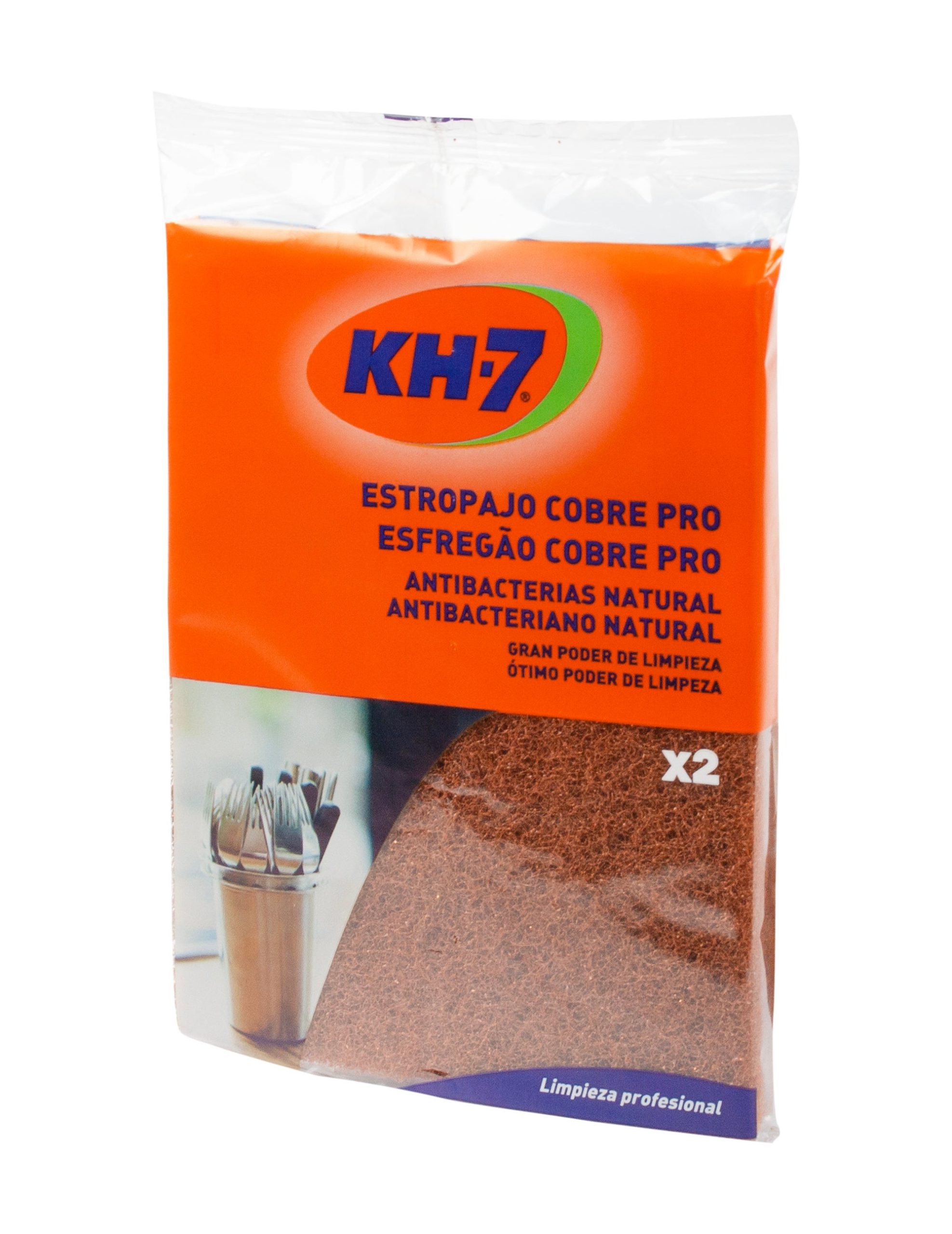 2 estropajos cobre antibacterias unicapa KH7