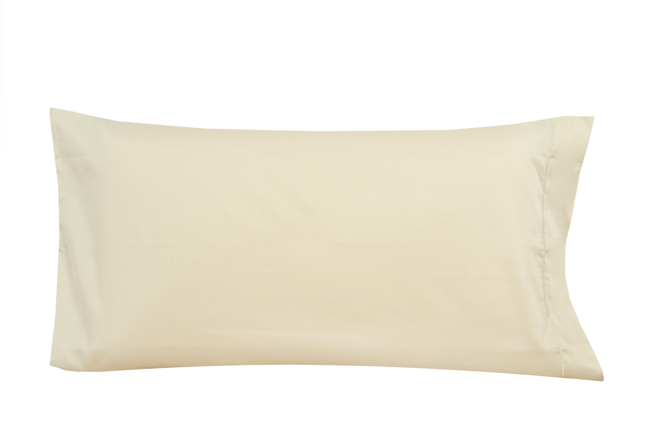 2 Fundas de almohada Bordón INSPIRE algodón egipcio 300 hilos beige 50 x 100 cm para cama de 180 cm